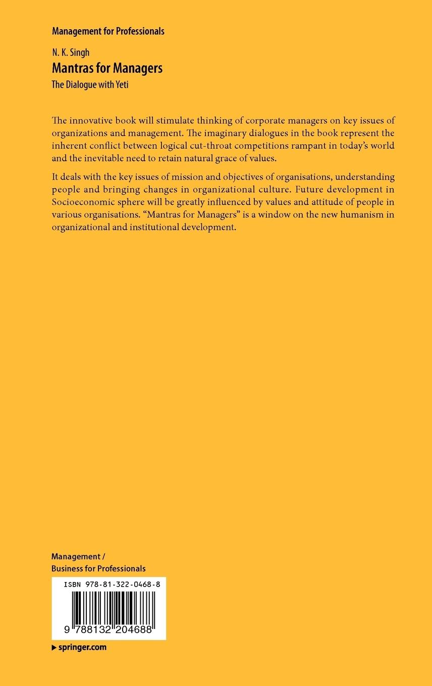 Rückseitencover Mantras for Managers