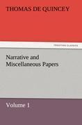 Vorderes Coverbild Narrative and Miscellaneous Papers - Volume 1