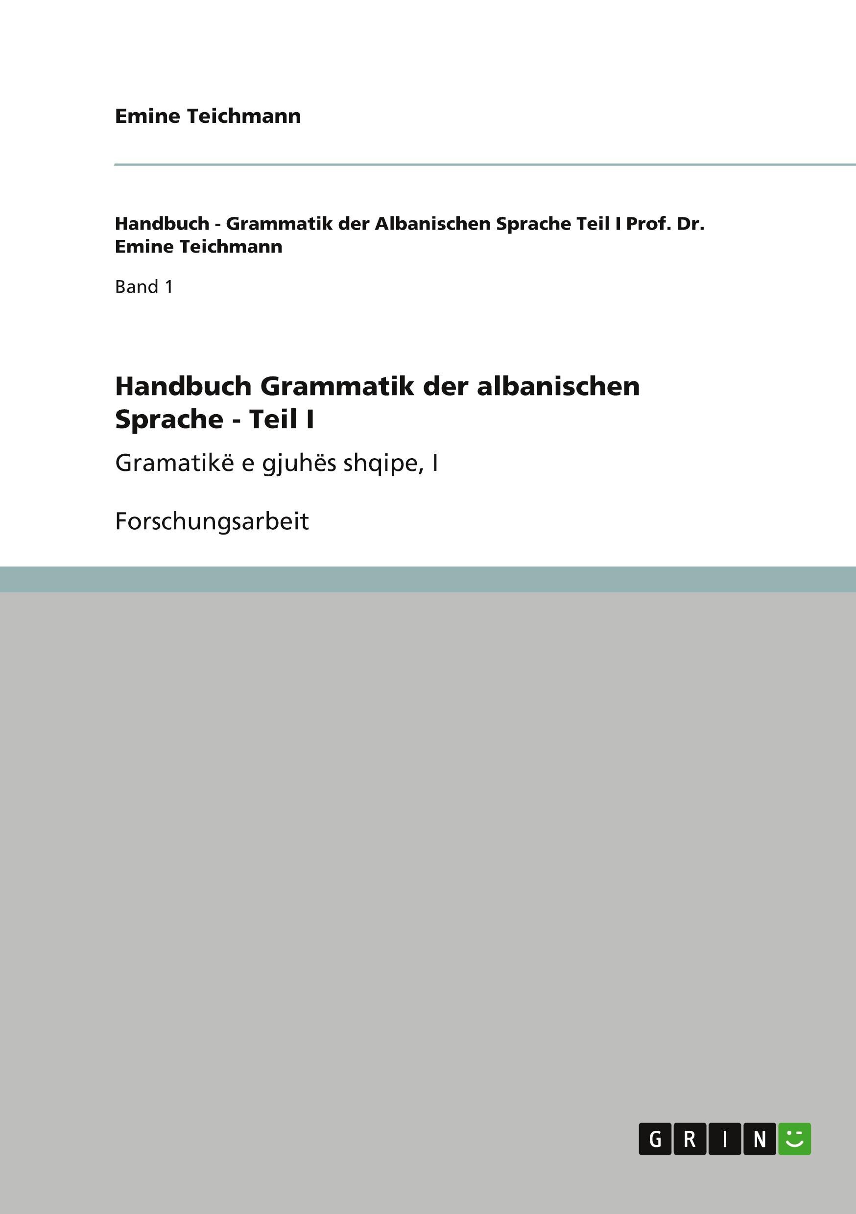 Vorderes Coverbild Handbuch Grammatik der albanischen Sprache - Teil I