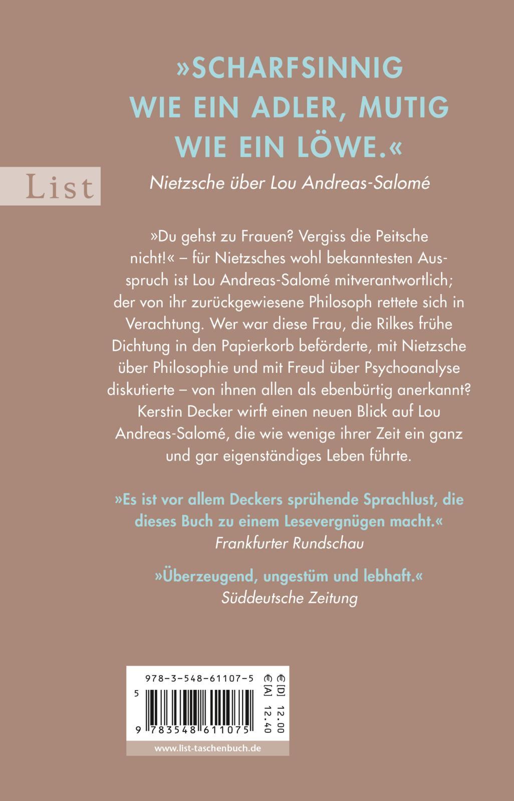 Rückseitencover Lou Andreas-Salomé