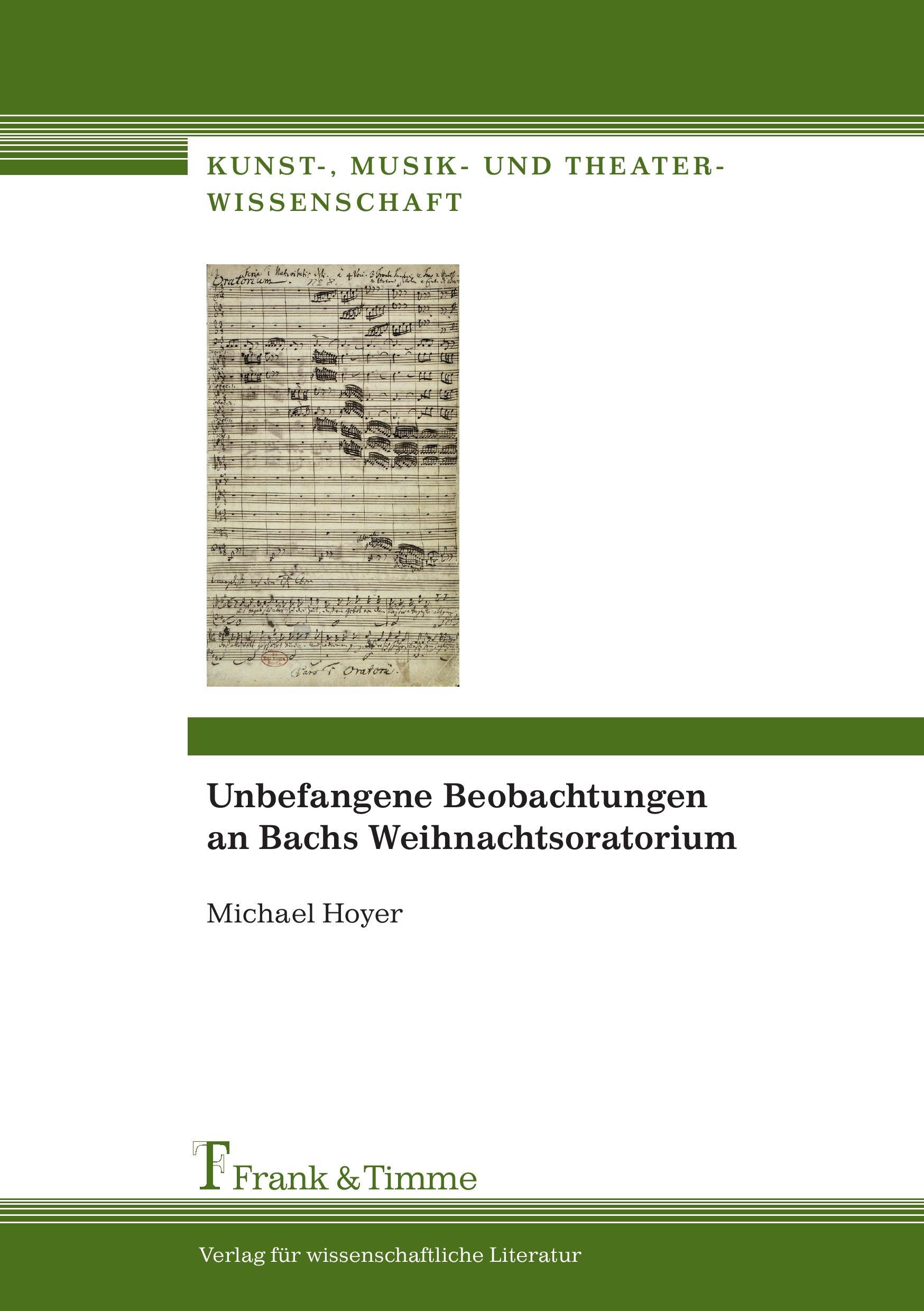 Vorderes Coverbild Unbefangene Beobachtungen an Bachs Weihnachtsoratorium