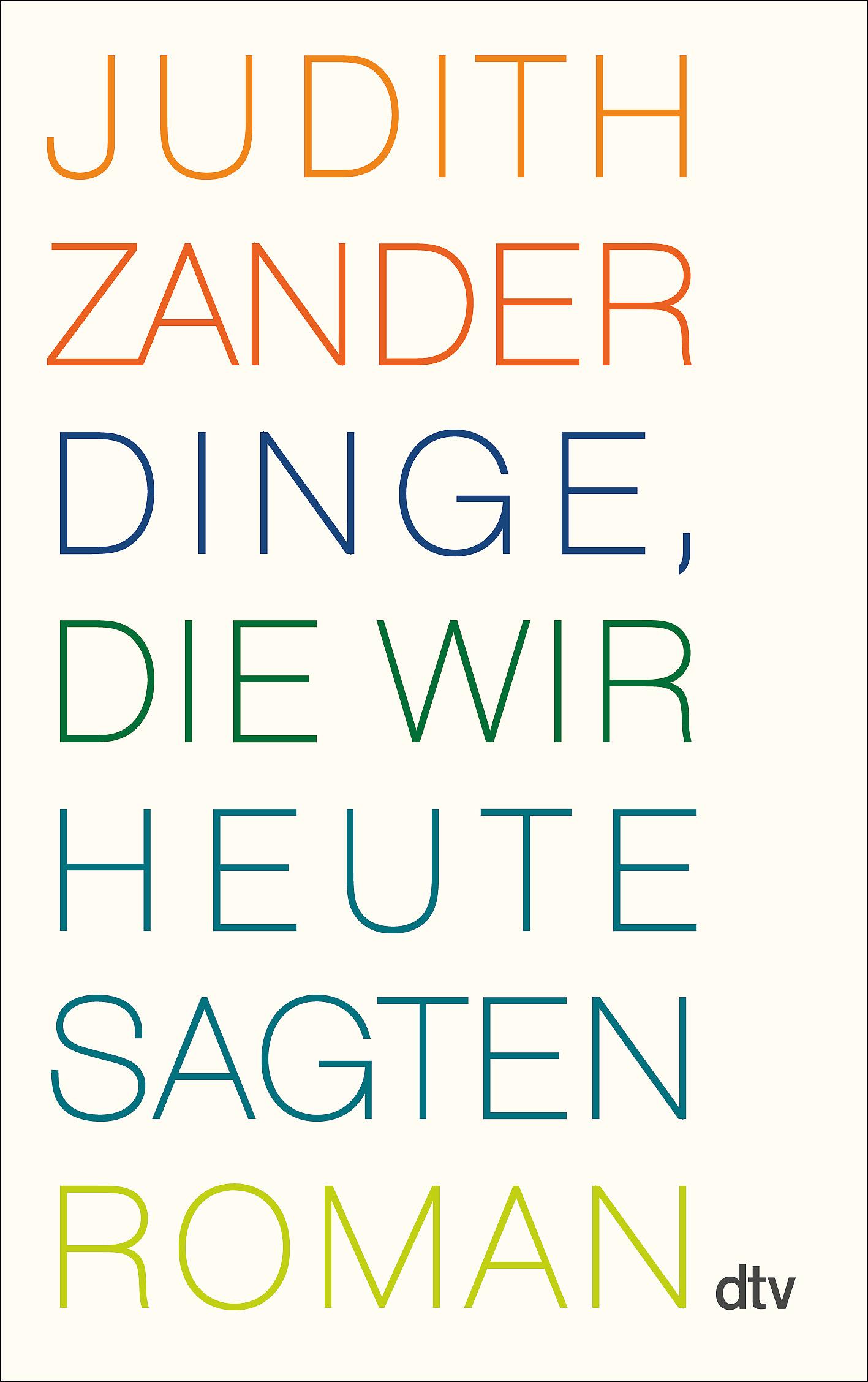 Vorderes Coverbild Dinge, die wir heute sagten
