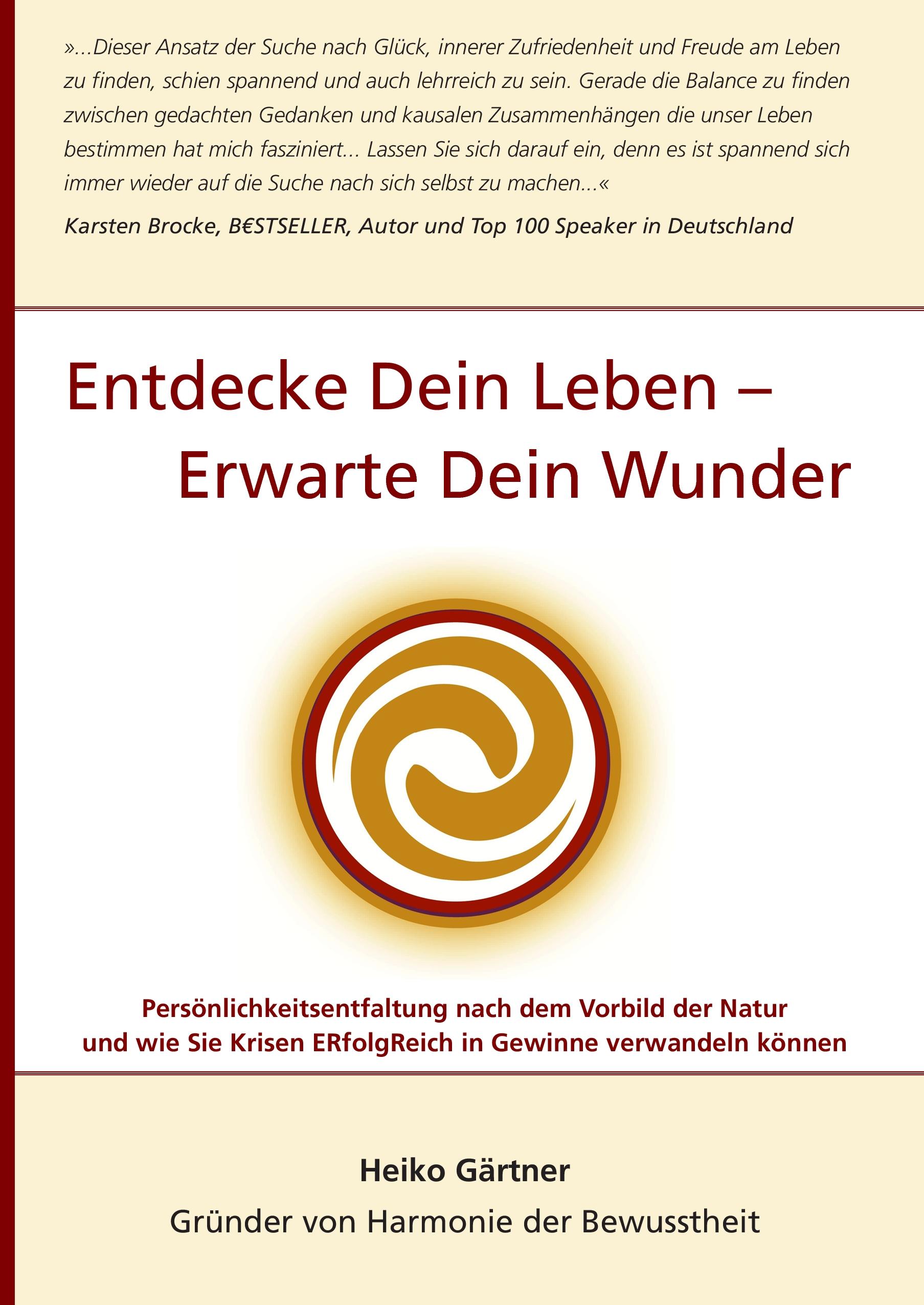 Vorderes Coverbild Entdecke dein Leben - erwarte dein Wunder