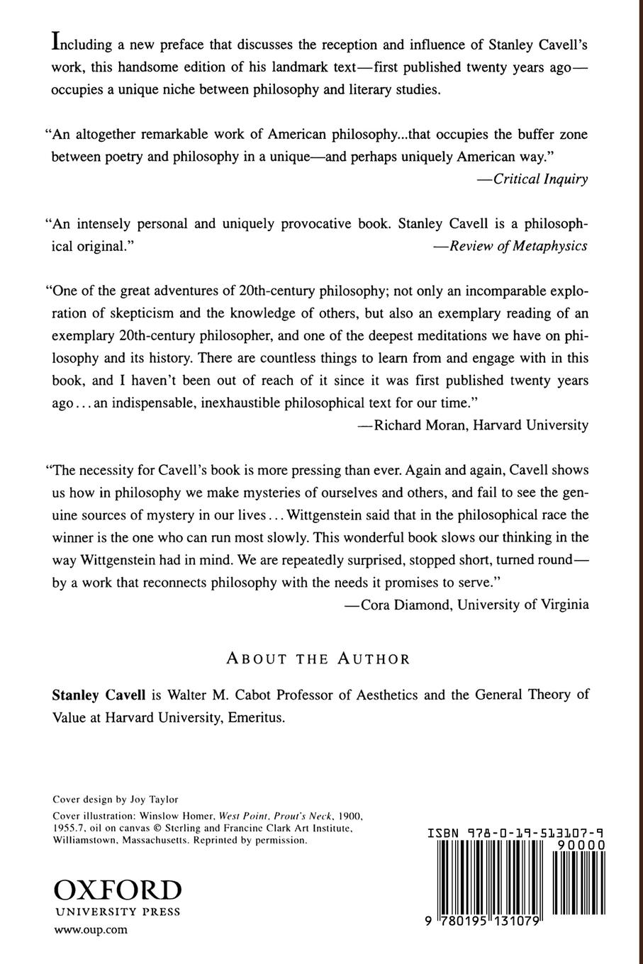 Rückseitencover The Claim of Reason