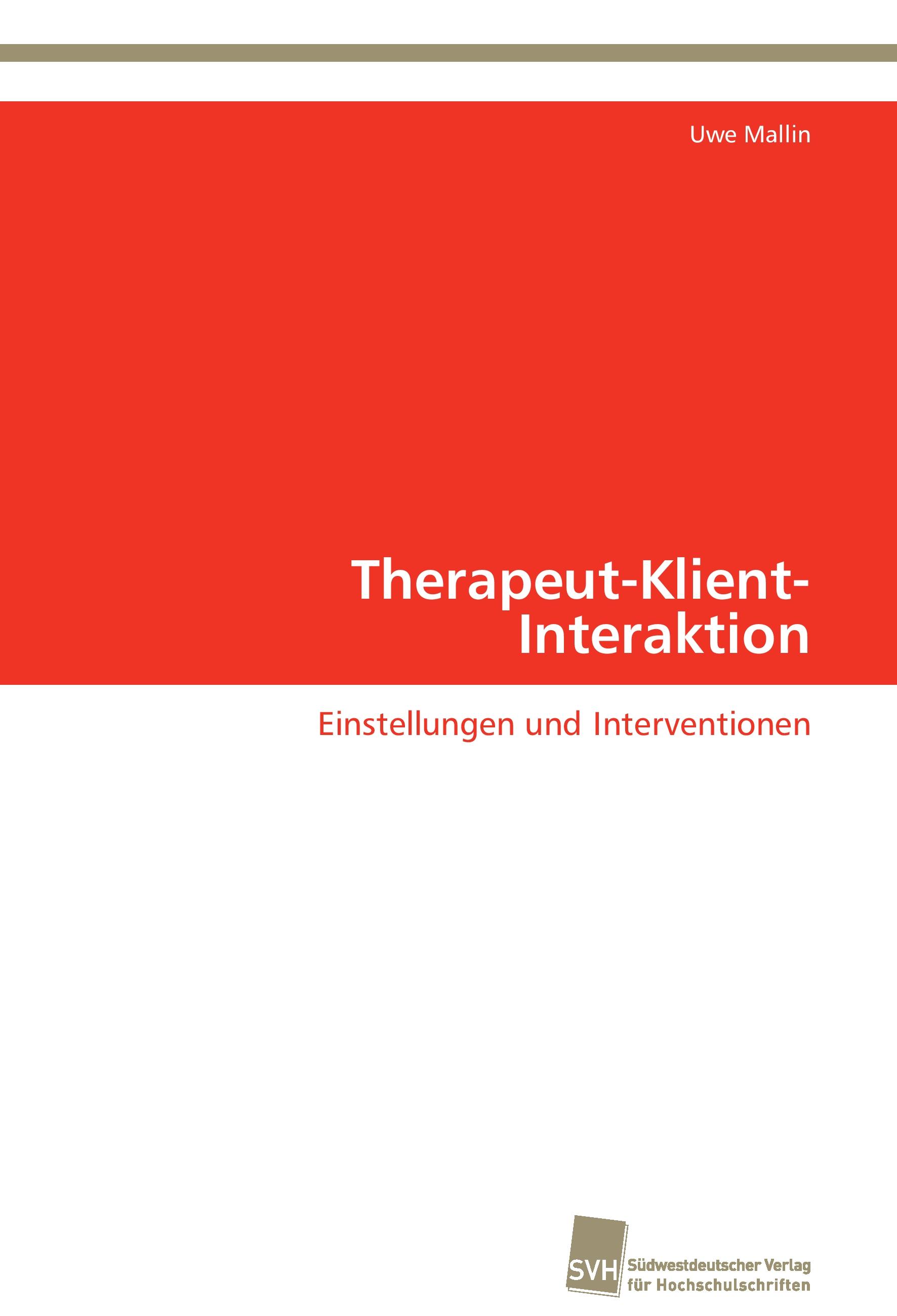 Vorderes Coverbild Therapeut-Klient-Interaktion