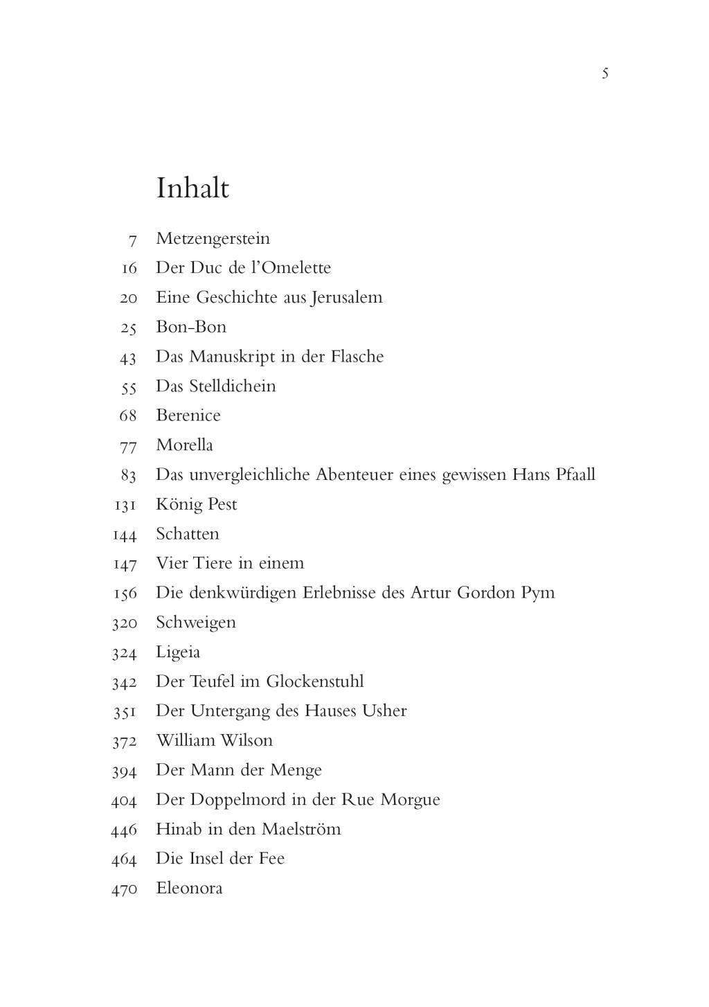 Beispielinhalt (Bild) Edgar Allan Poe - Gesammelte Werke