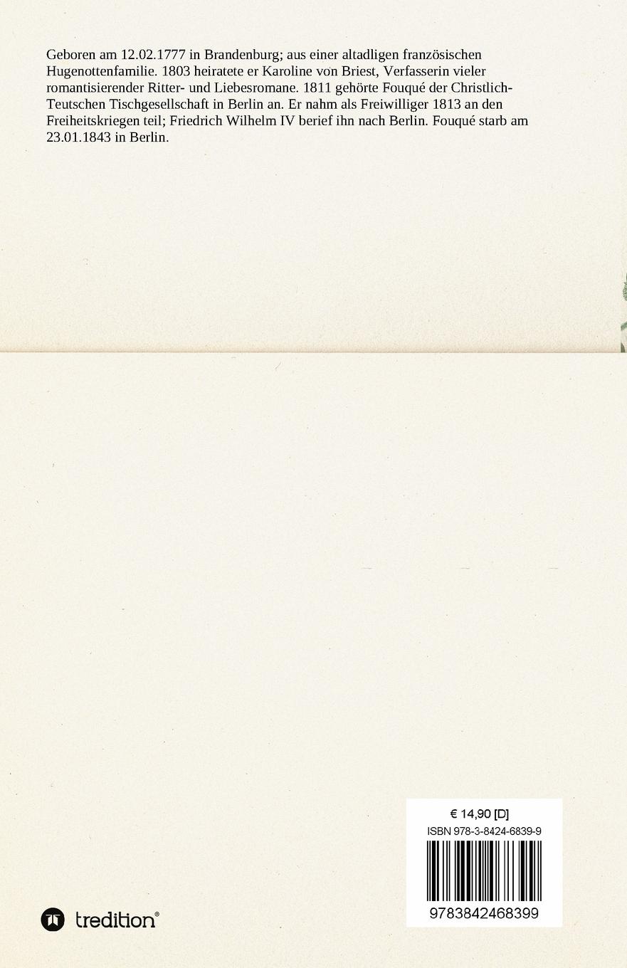 Rückseitencover Die wunderbaren Begebenheiten des Grafen Alethes von Lindenstein