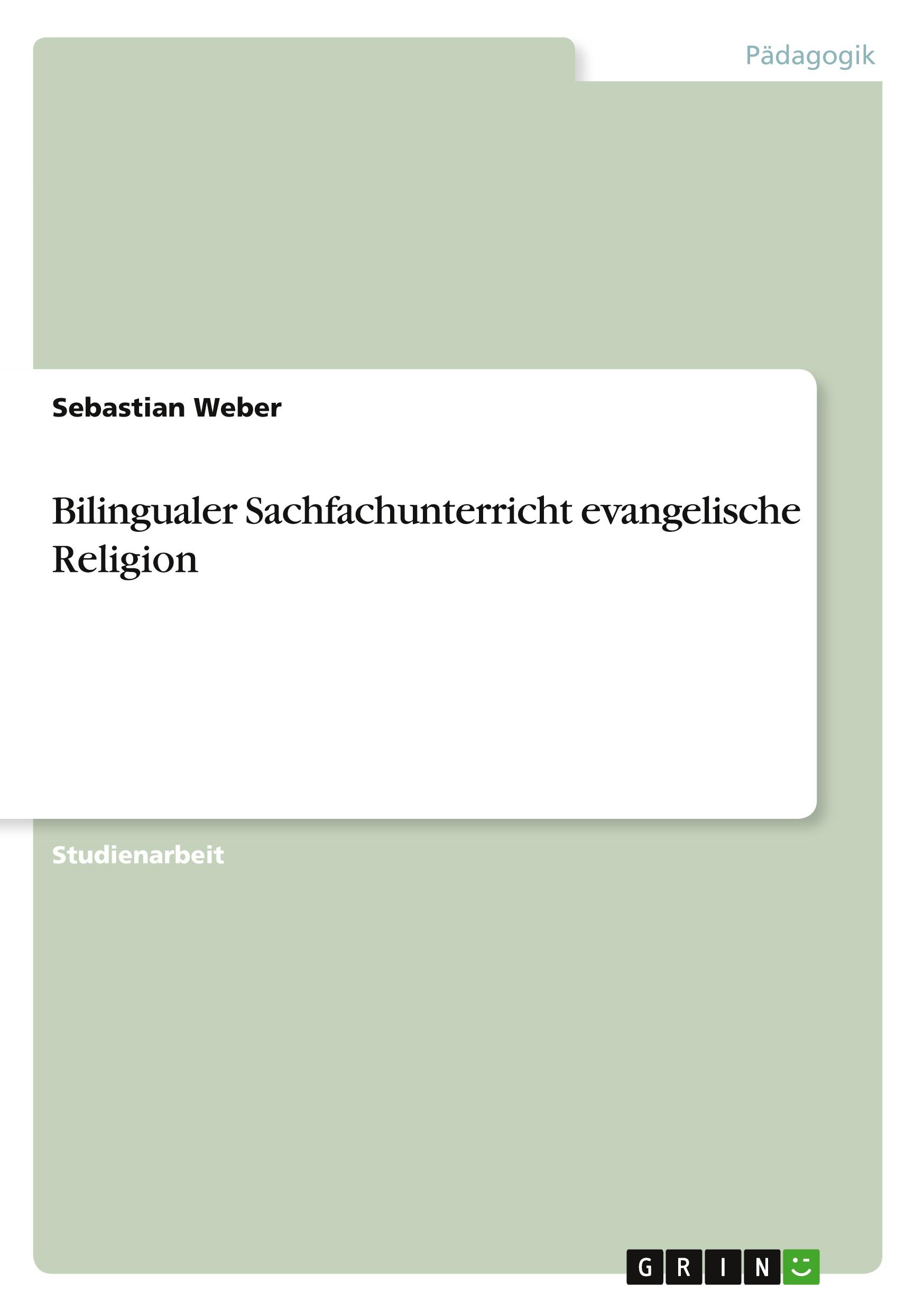 Vorderes Coverbild Bilingualer Sachfachunterricht evangelische Religion