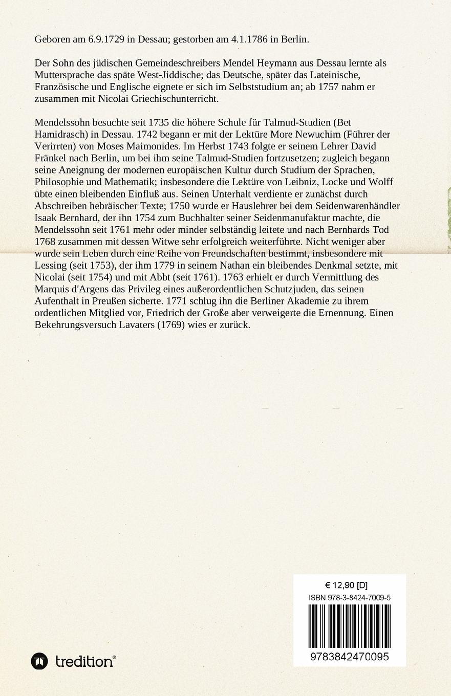 Rückseitencover Phaedon oder über die Unsterblichkeit der Seele