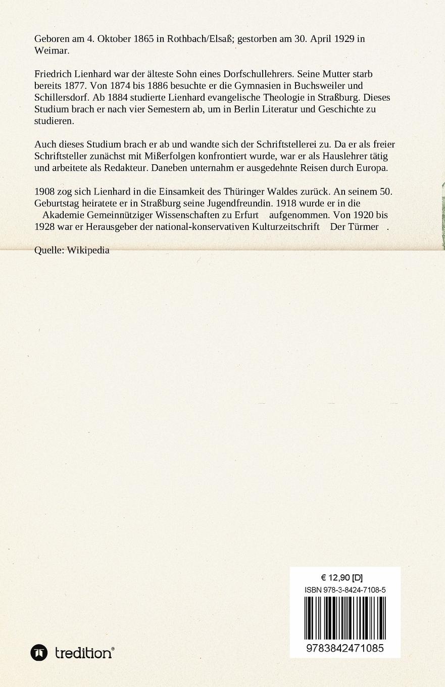 Rückseitencover Von Weibes Wonne und Wert