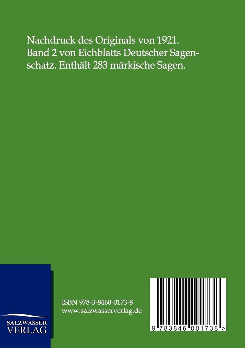 Rückseitencover Märkische Sagen