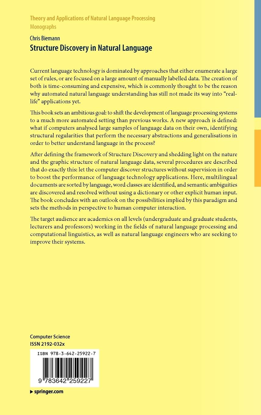 Rückseitencover Structure Discovery in Natural Language
