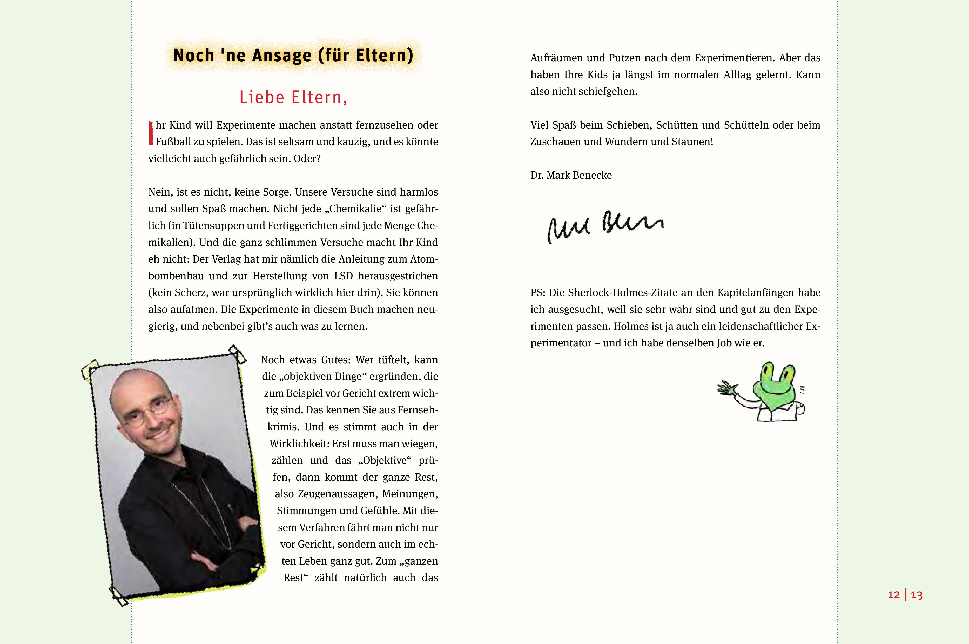 Beispielinhalt (Bild) Das knallt dem Frosch die Locken weg