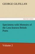 Vorderes Coverbild Specimens with Memoirs of the Less-known British Poets, Volume 2