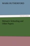 Vorderes Coverbild Miriam's Schooling and Other Papers