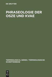 Vorderes Coverbild Phraseologie der OSZE und KVAE