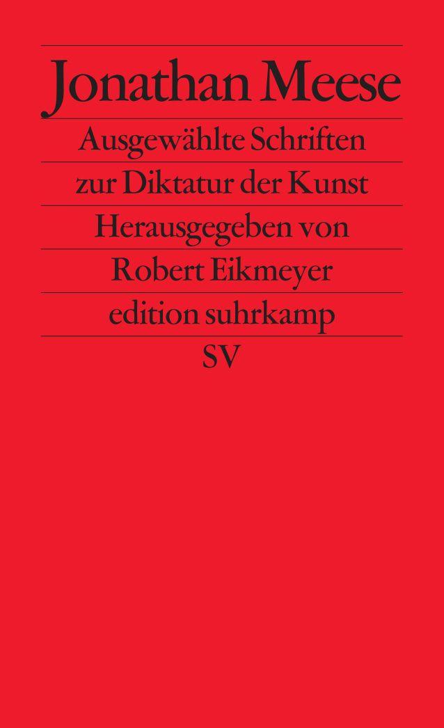 Vorderes Coverbild Ausgewählte Schriften zur Diktatur der Kunst
