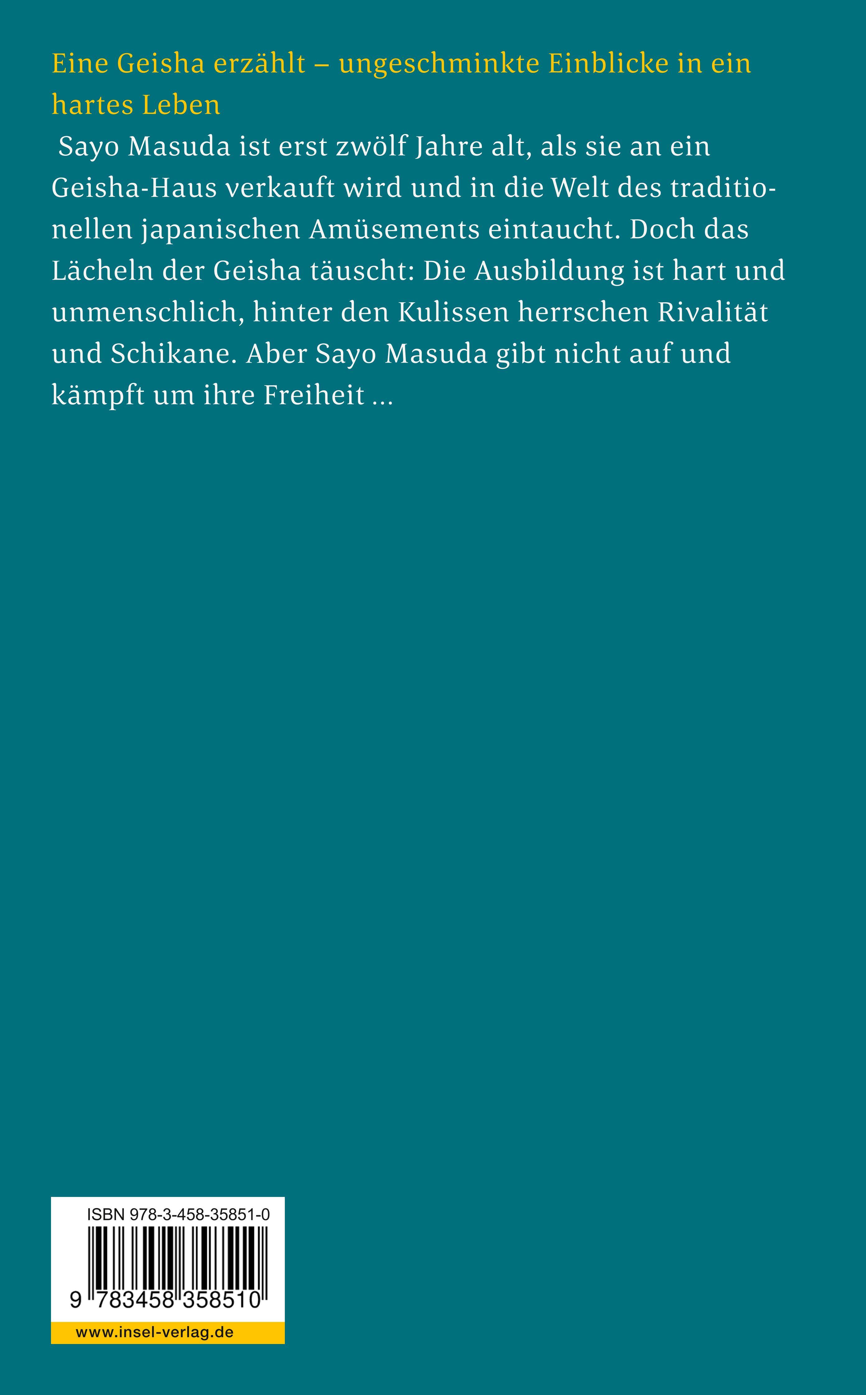 Rückseitencover Die letzte Geisha