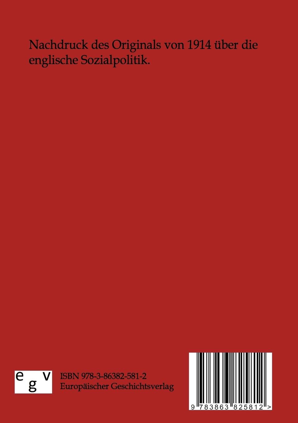 Rückseitencover Neuere englische Sozialpolitik