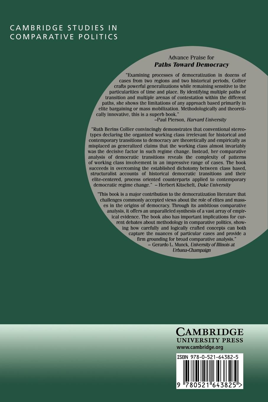 Rückseitencover Paths Toward Democracy