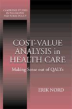 Vorderes Coverbild Cost-Value Analysis in Health Care