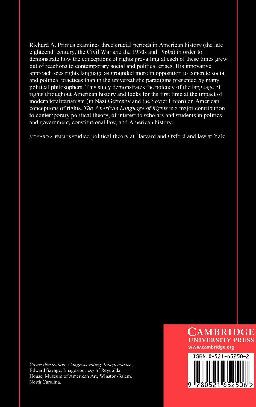 Rückseitencover The American Language of Rights