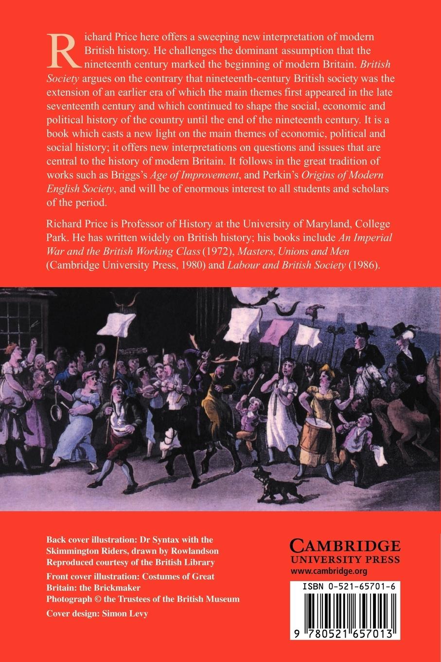 Rückseitencover British Society 1680 1880