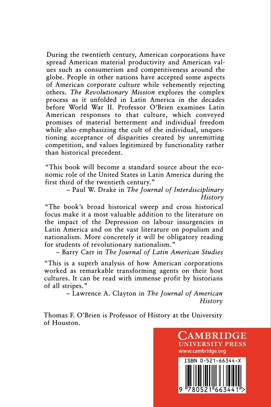 Rückseitencover The Revolutionary Mission