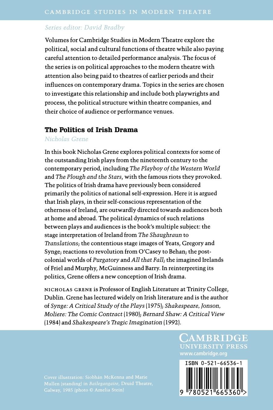 Rückseitencover The Politics of Irish Drama