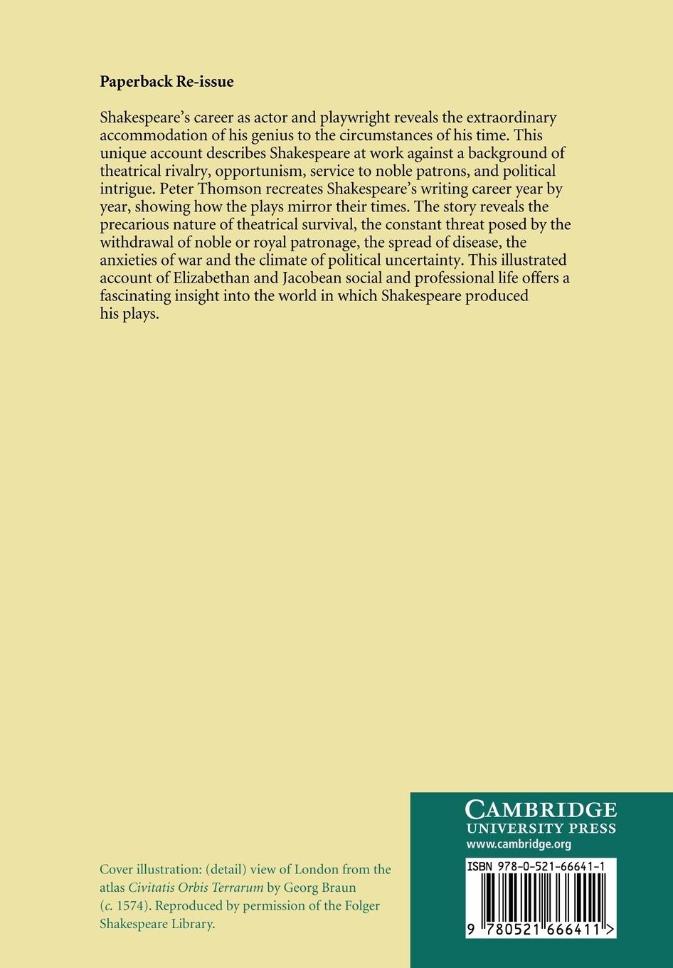 Rückseitencover Shakespeare's Professional Career