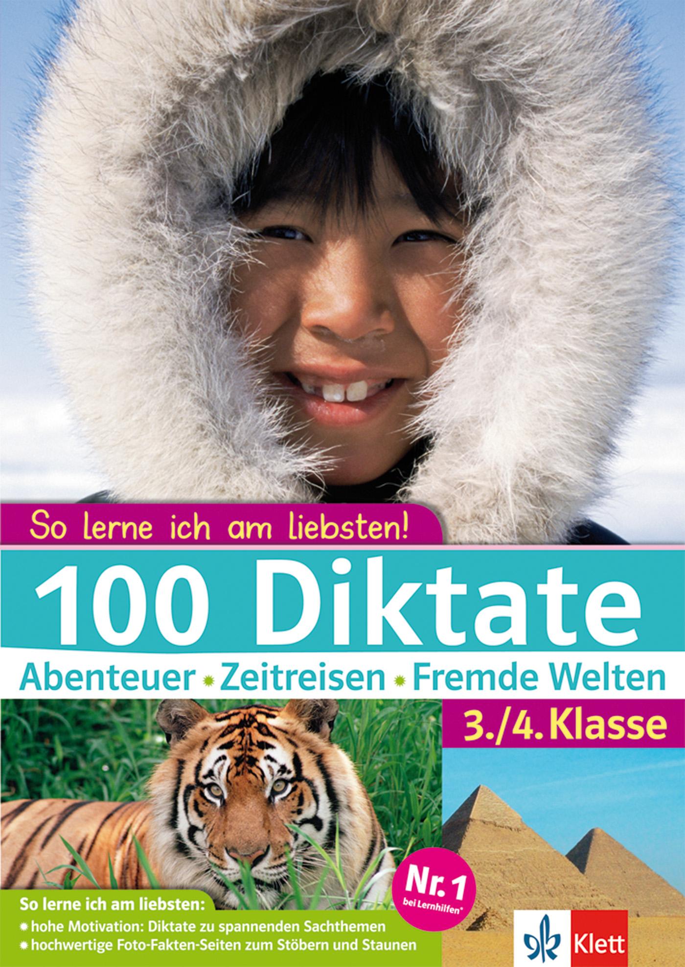 Vorderes Coverbild 100 Diktate Abenteuer - Zeitreisen - Fremde Welten. 3./4. Klasse