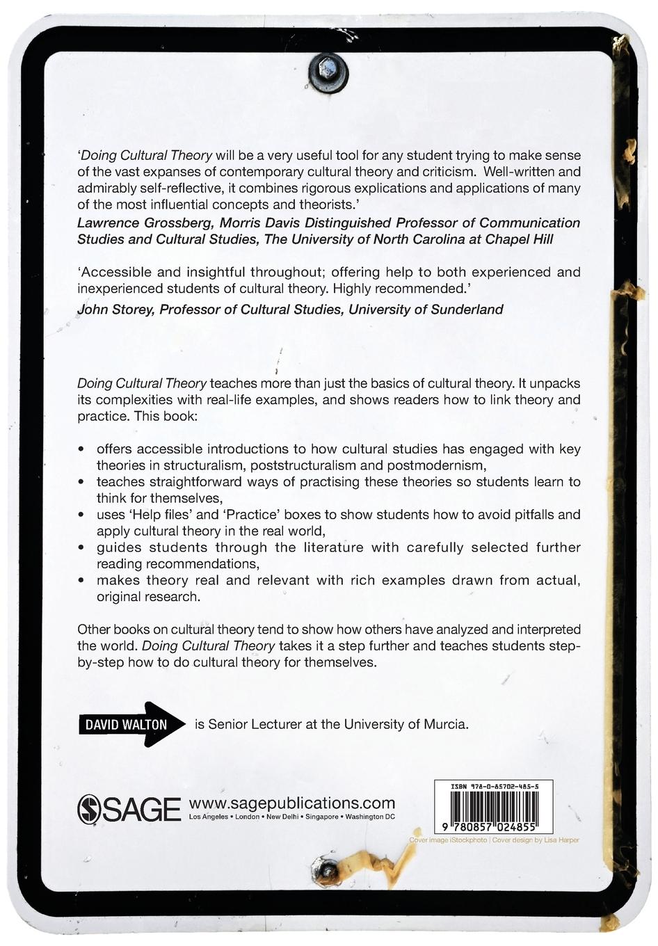 Rückseitencover Doing Cultural Theory
