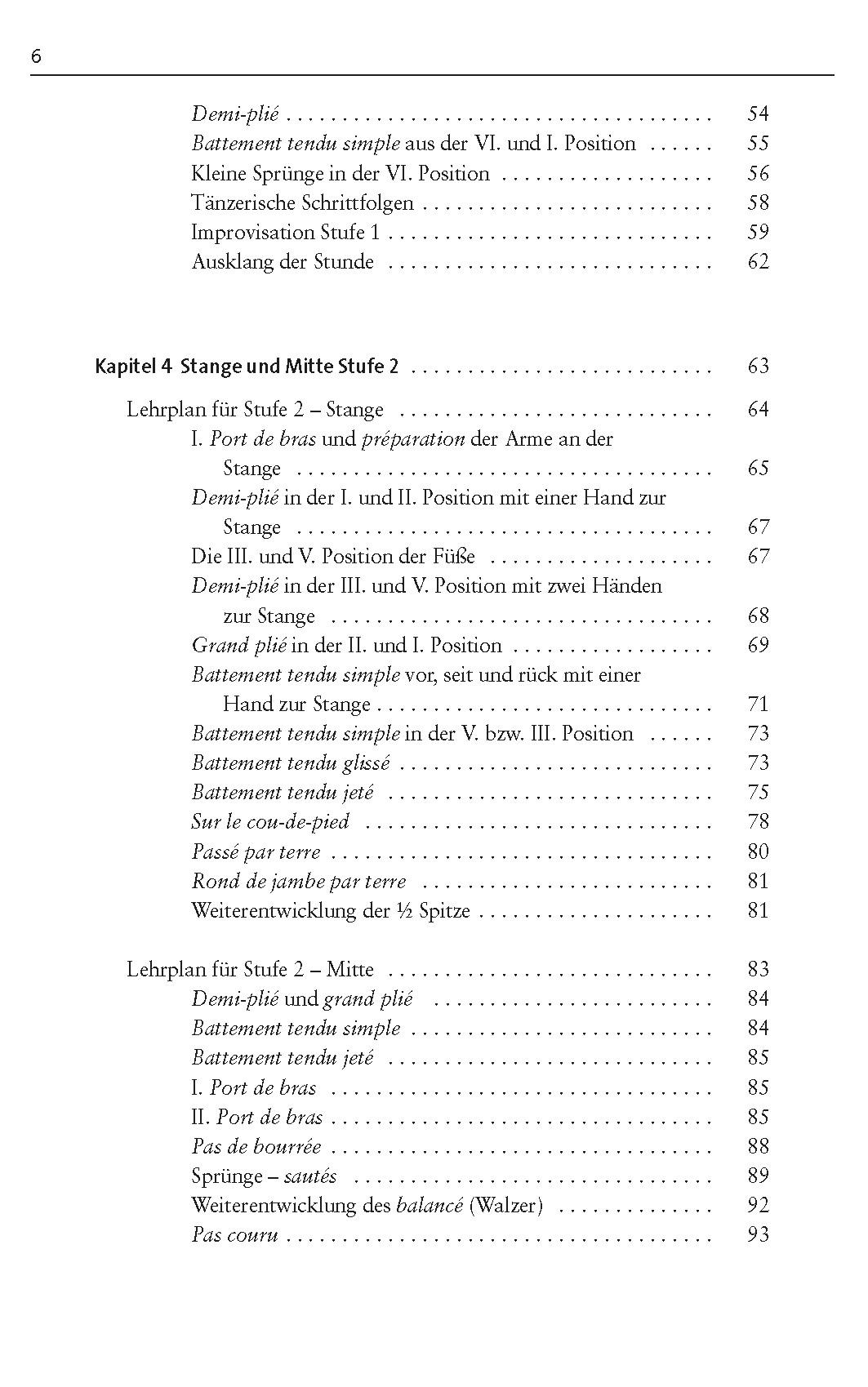 Beispielinhalt (Bild) Kinderballett