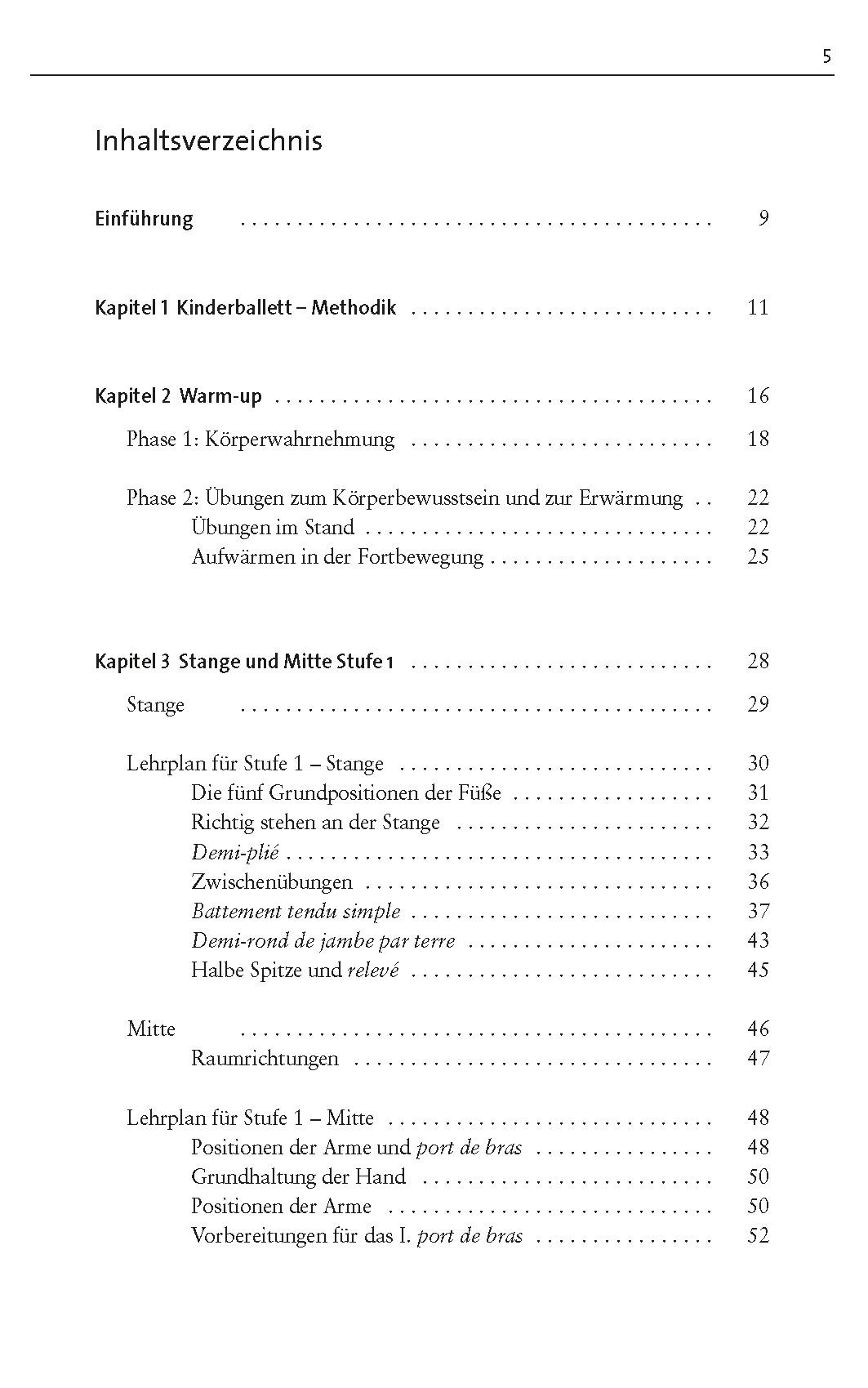 Beispielinhalt (Bild) Kinderballett