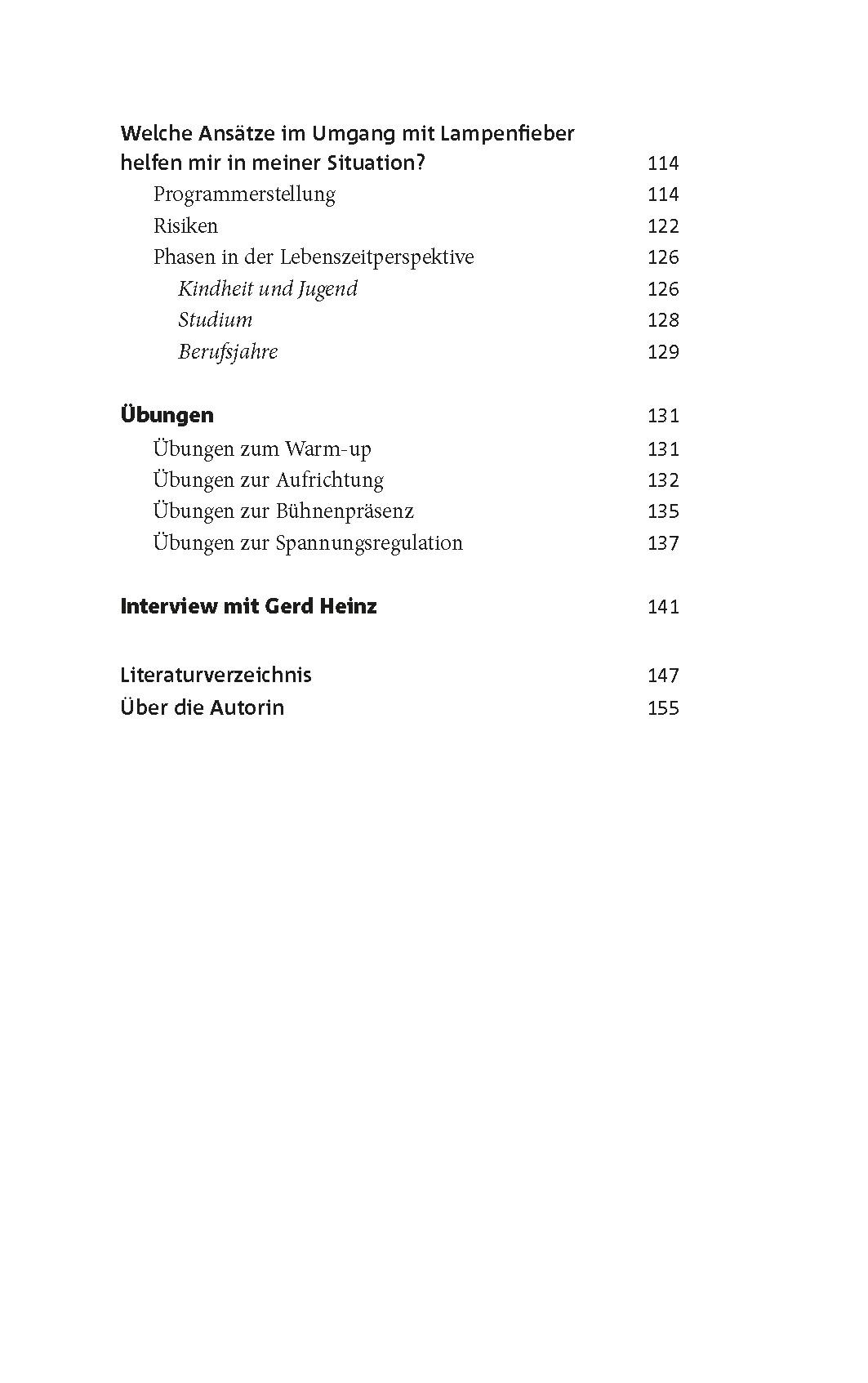 Beispielinhalt (Bild) Lampenfieber