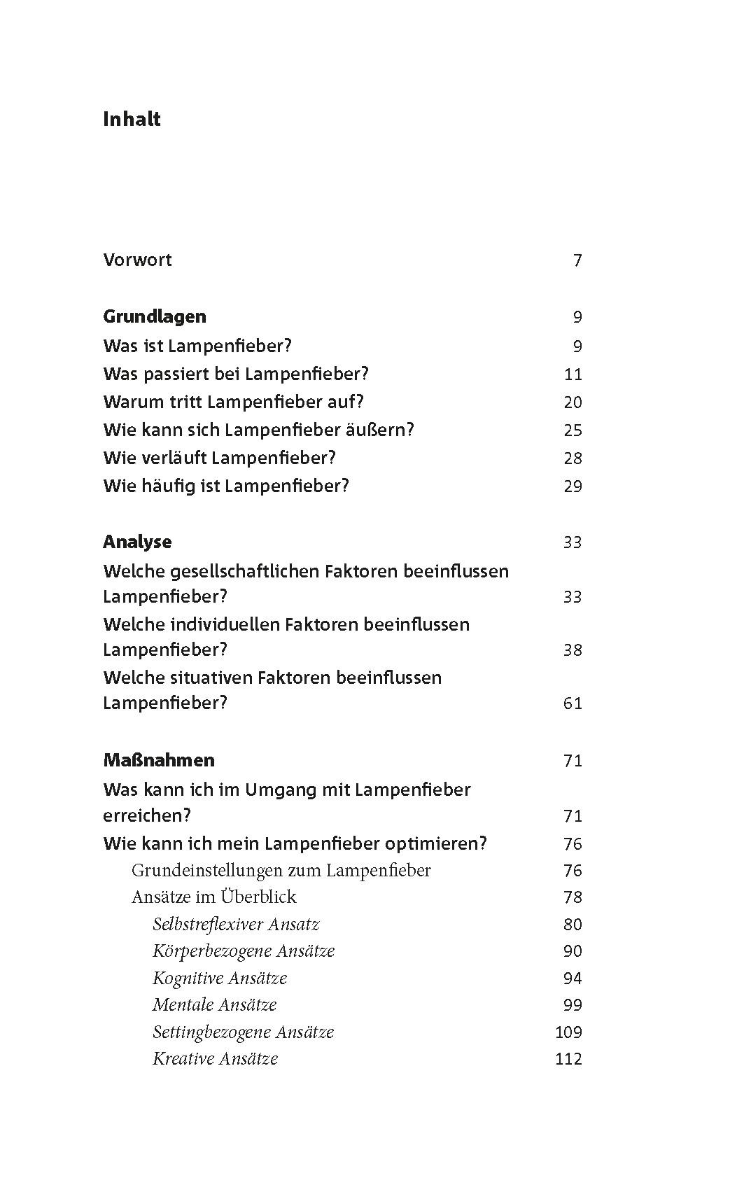 Beispielinhalt (Bild) Lampenfieber