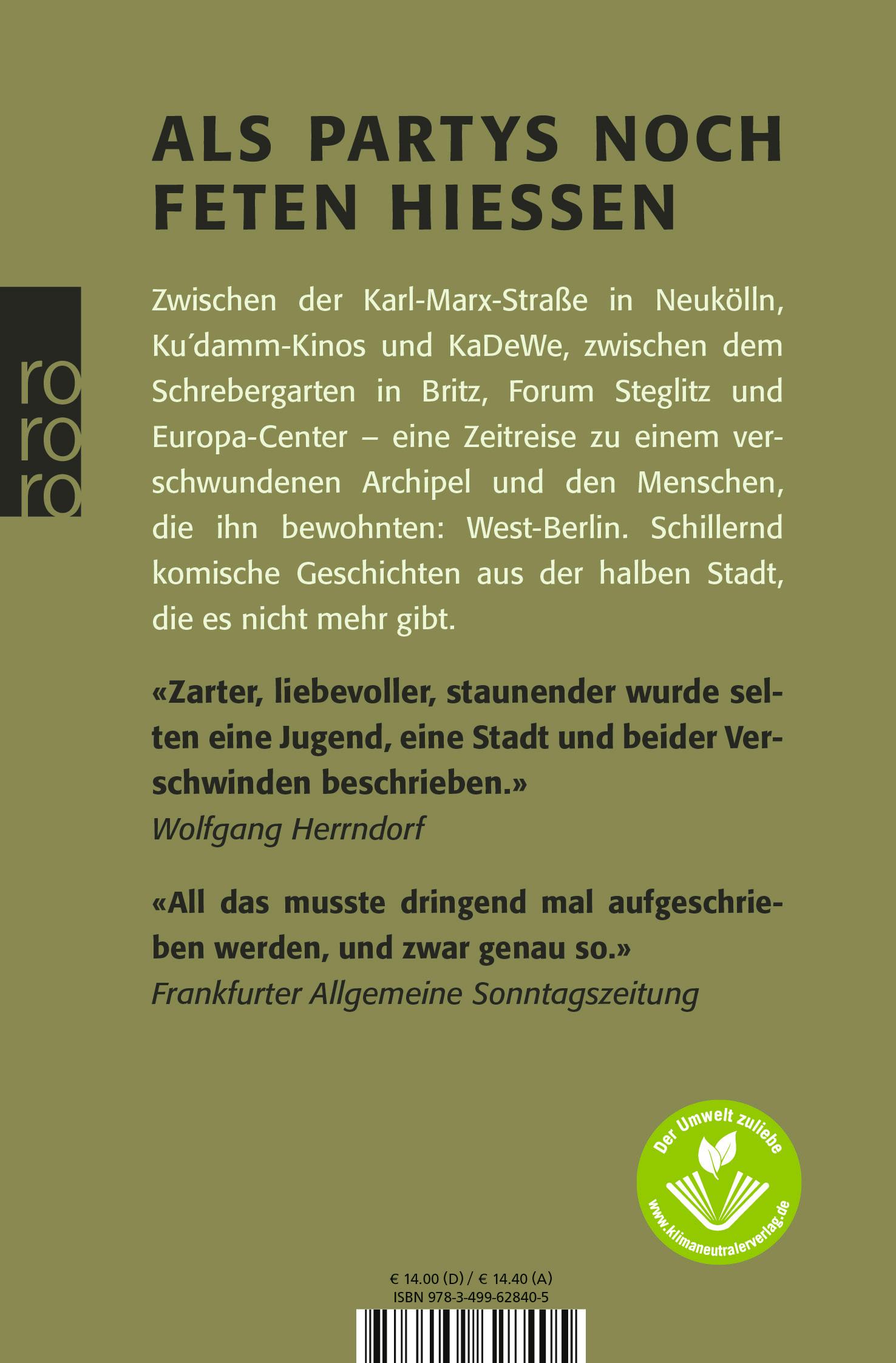Rückseitencover Die halbe Stadt, die es nicht mehr gibt