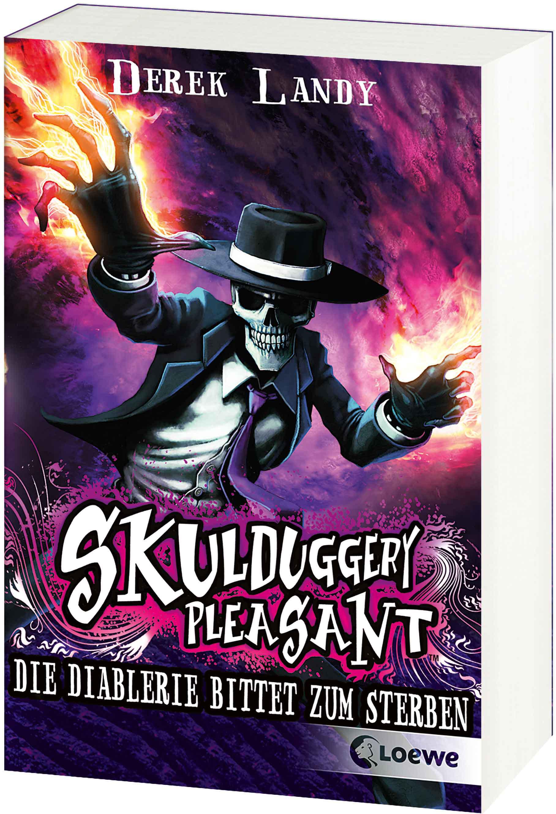 Vorderes Coverbild Skulduggery Pleasant 03. Die Diablerie bittet zum Sterben