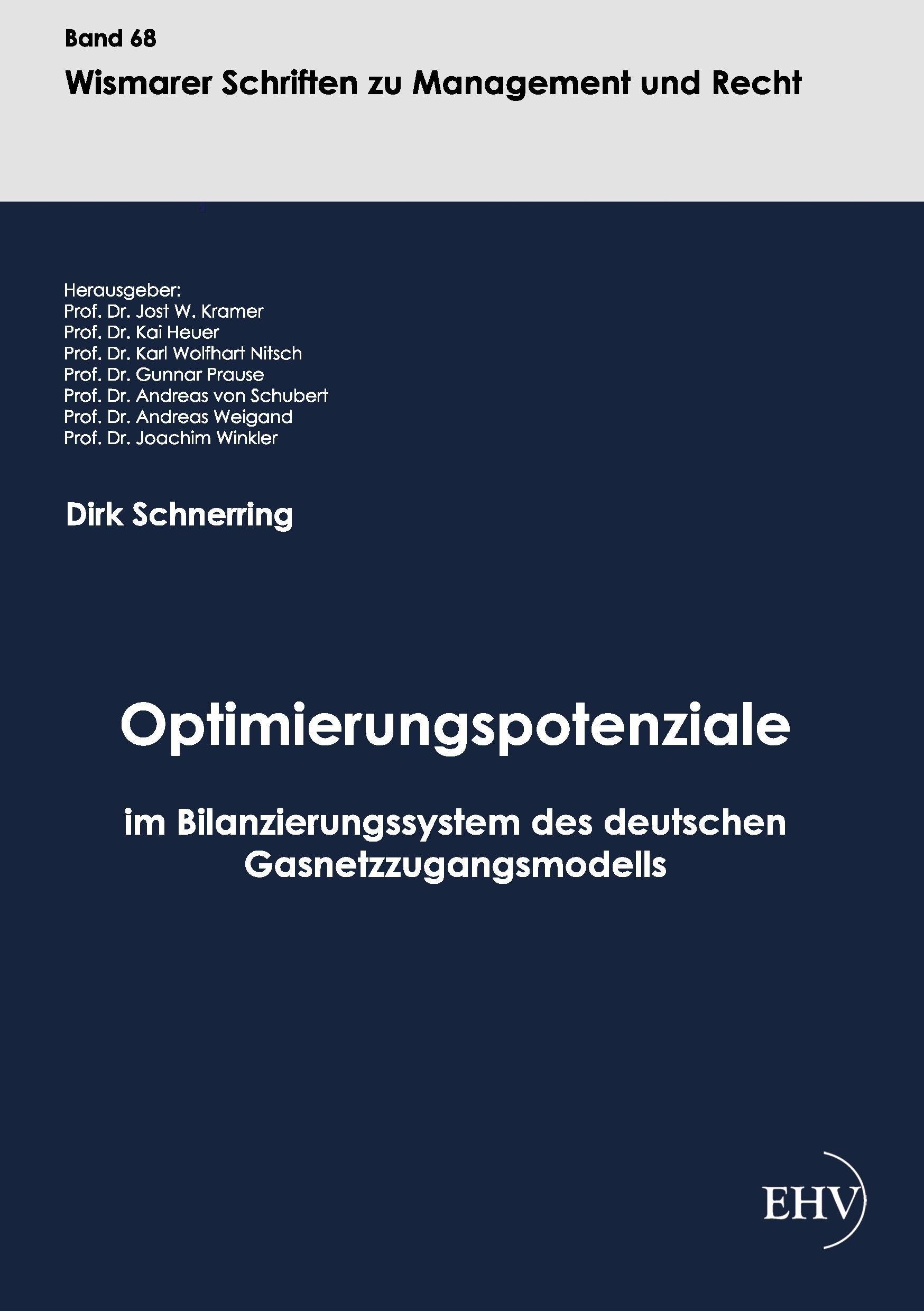 Vorderes Coverbild Optimierungspotenziale im Bilanzierungssystem des deutschen Gasnetzzugangsmodells