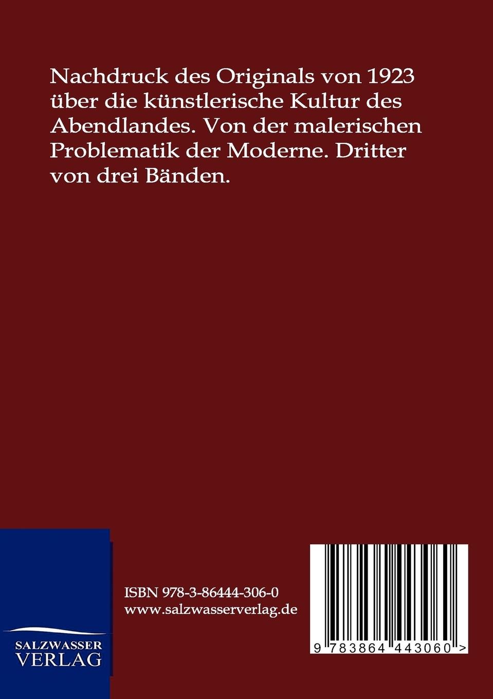 Rückseitencover Die künstlerische Kultur des Abendlandes