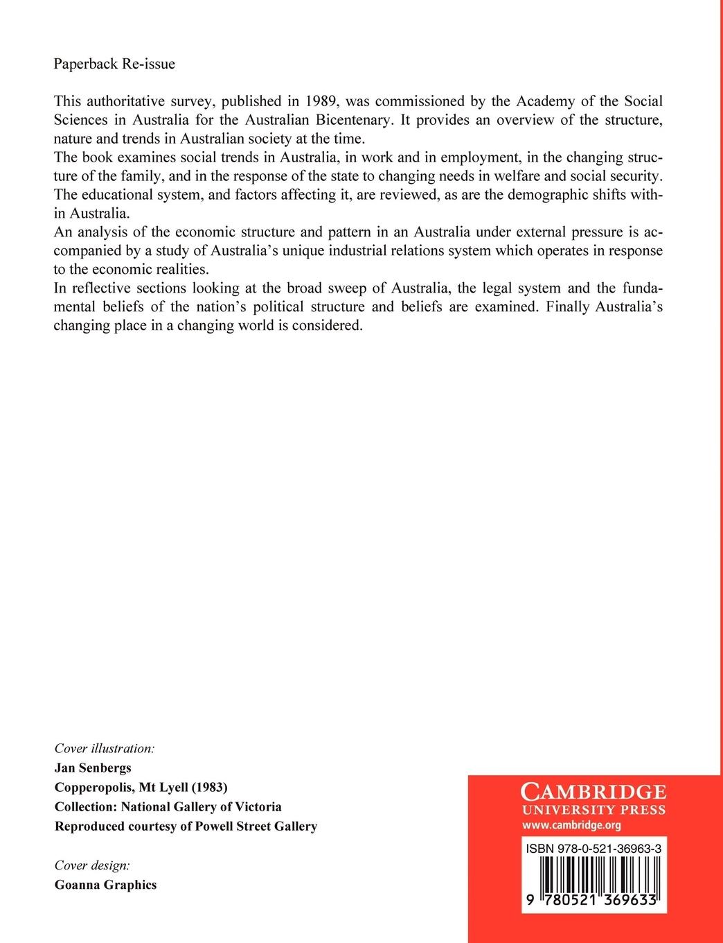 Rückseitencover Australian Society