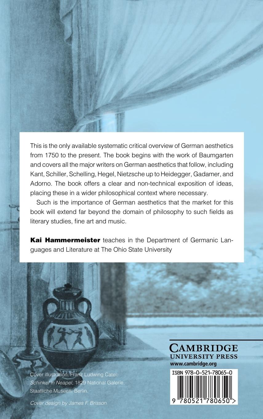 Rückseitencover The German Aesthetic Tradition