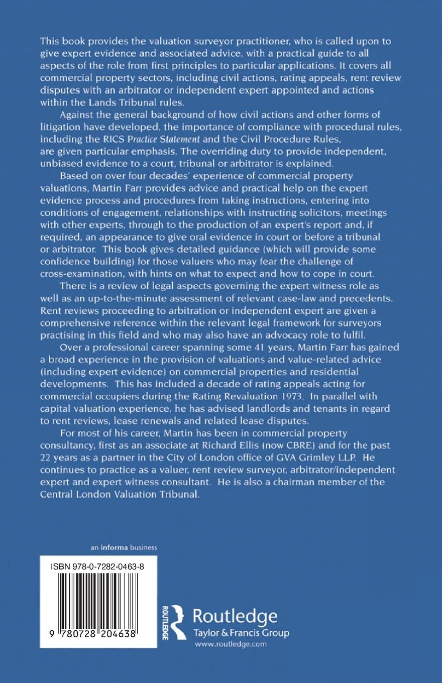 Rückseitencover The Surveyors' Expert Witness Handbook