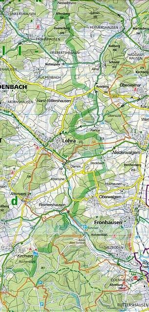 Beispielinhalt (Bild) Marburg - Schwalmstadt - Alsfeld 1 : 70 000