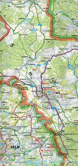 Beispielinhalt (Bild) Vogtland - Hof - Fichtelgebirge 1 : 70000