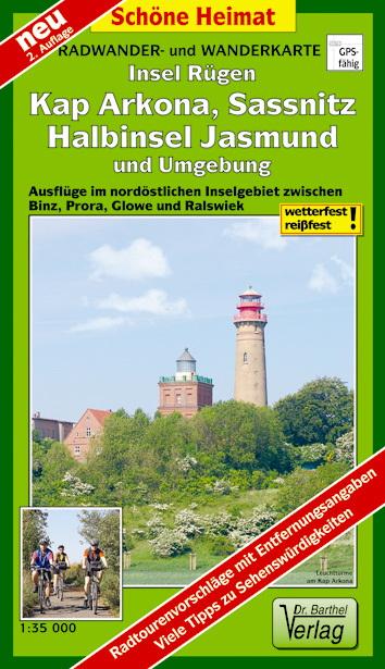 Vorderes Coverbild Rügen, Kap Arkona, Sassnitz, Halbinsel Jasmund und Umgebung Radwander- und Wanderkarte 1 : 35 000