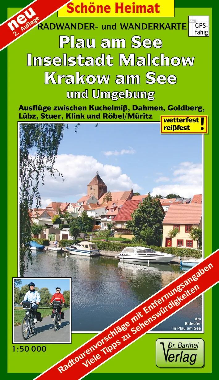 Vorderes Coverbild Plau am See, Malchow, Krakow am See und Umgebung Radwander- und Wanderkarte 1 : 50 000