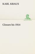 Vorderes Coverbild Glossen bis 1914