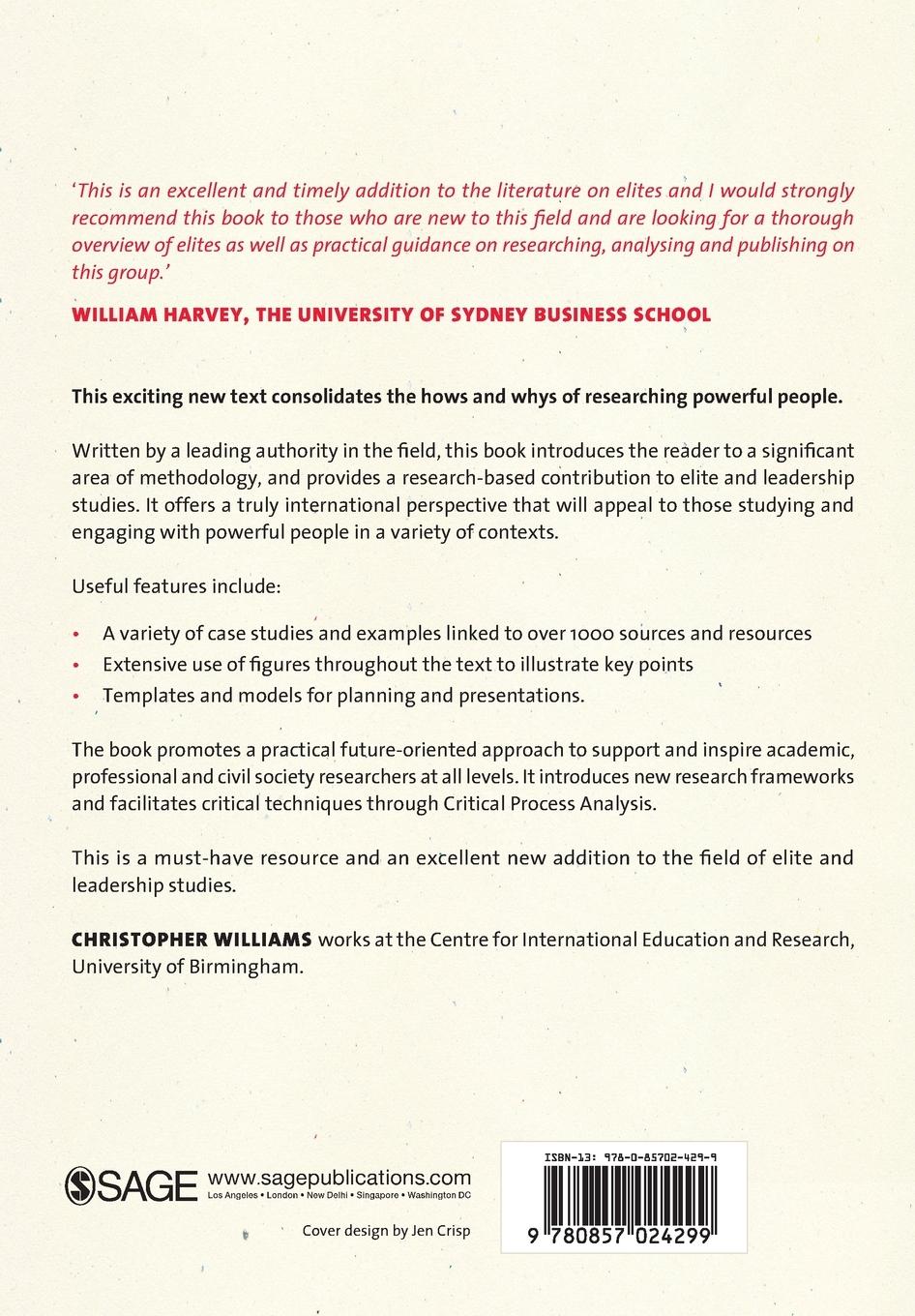 Rückseitencover Researching Power, Elites and Leadership