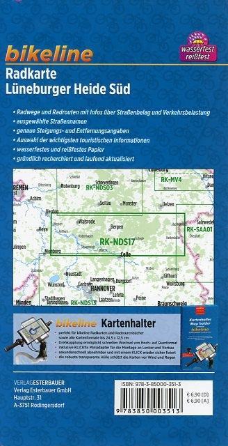 Beispielinhalt (Bild) Bikeline Fahrradkarte Deutschland Lüneburger Heide Süd 1:75.000
